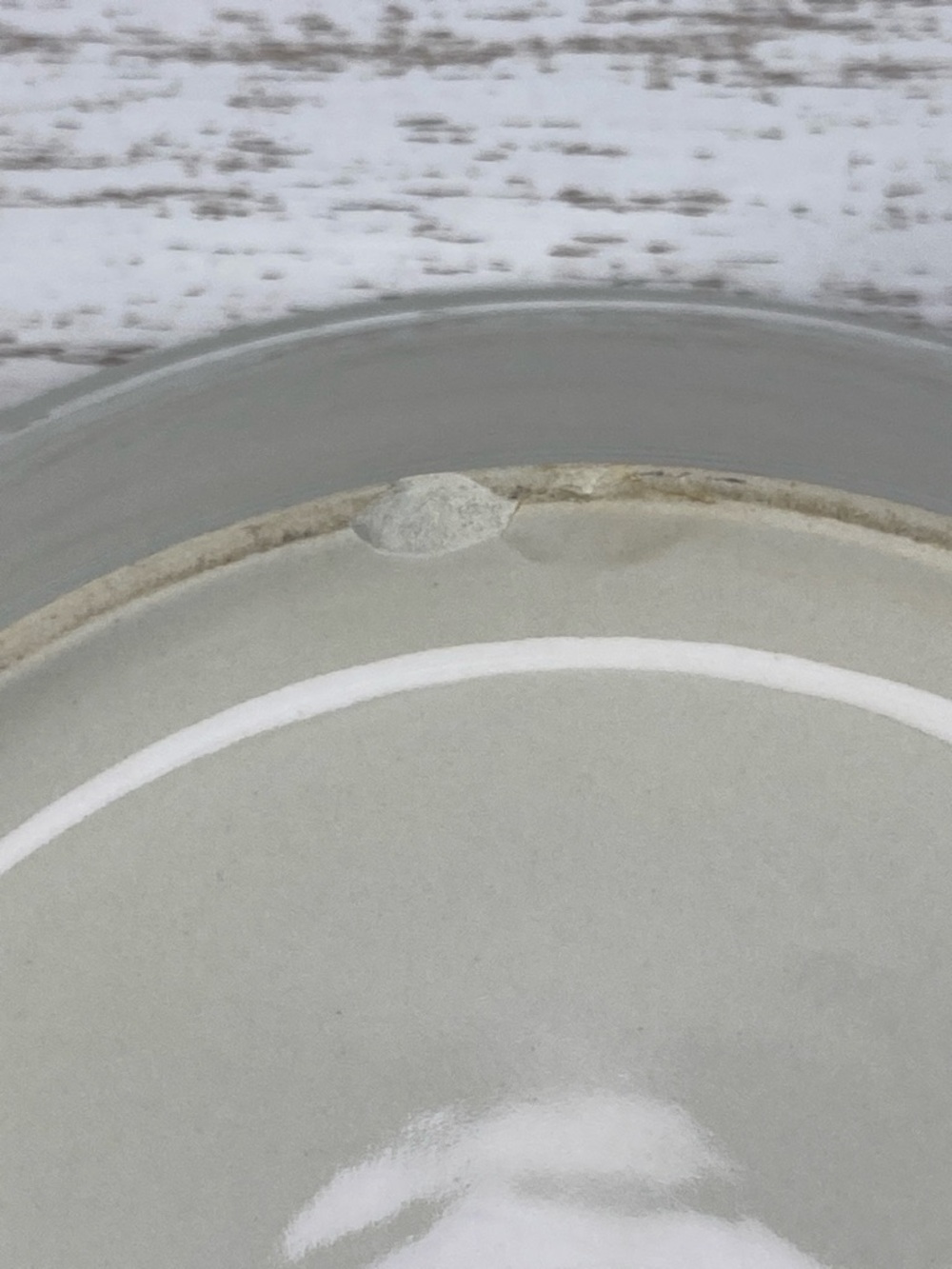 Pfaltzgraff Stoneware Salad/Soup Bowl with Green Blue Rim Stripe - Picture 6 of 9